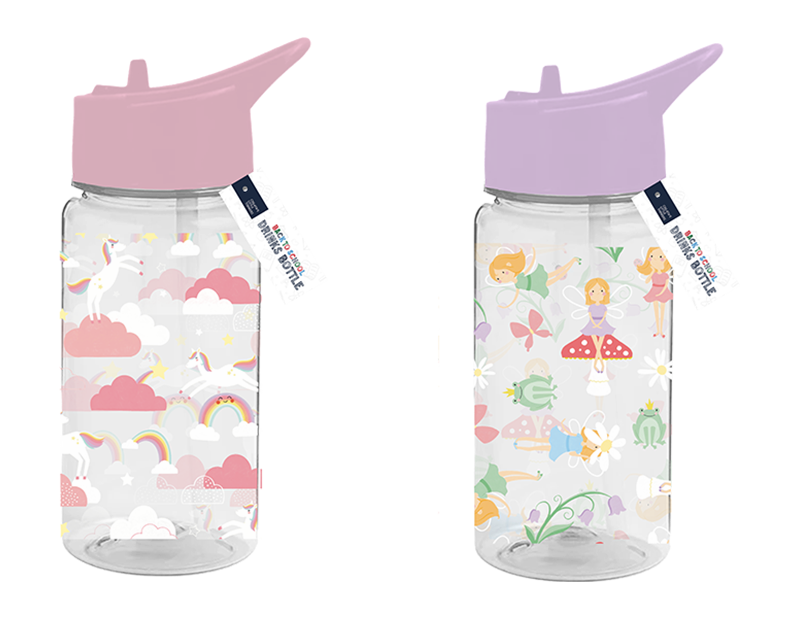 Wholesale Girls Printed Bottle With Straw