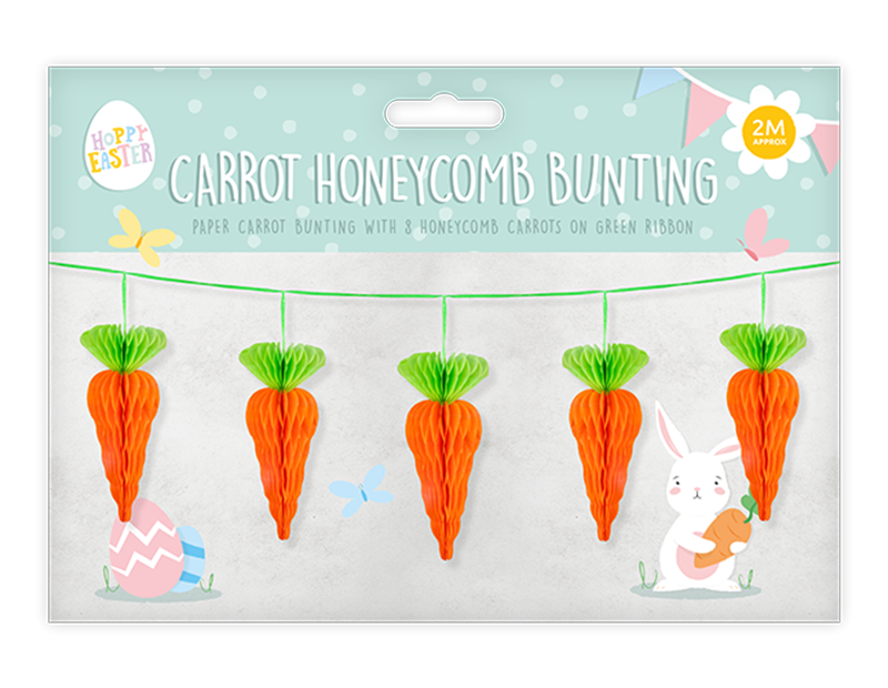 Carrot Honeycomb Bunting 2M