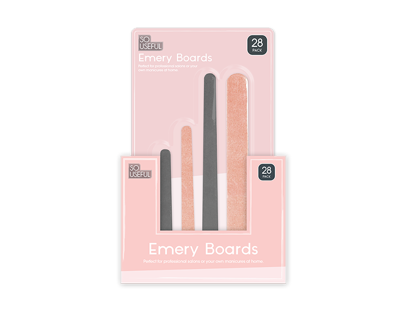 Wholesale Smooth Finish Emery Board 28pk CDU