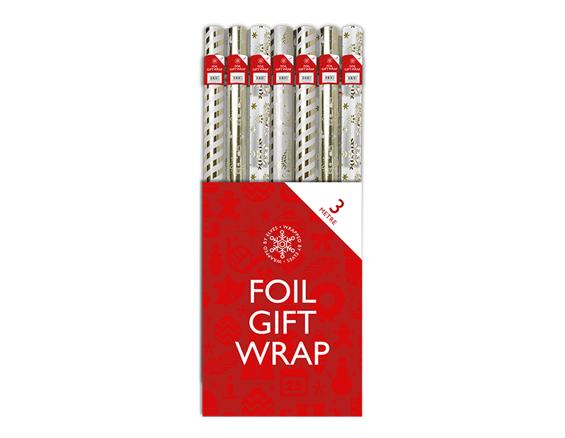 Christmas Foil Wrapping Paper 3m