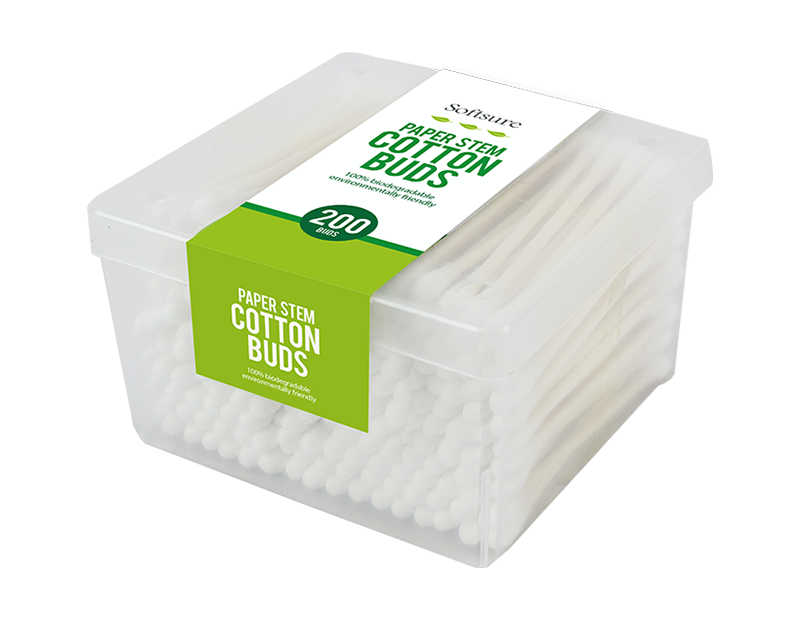 Wholesale Cotton Buds Paper Stems - 200 Pack