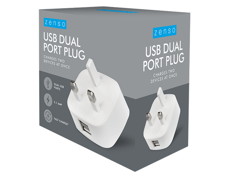 Dual USB Port Plug