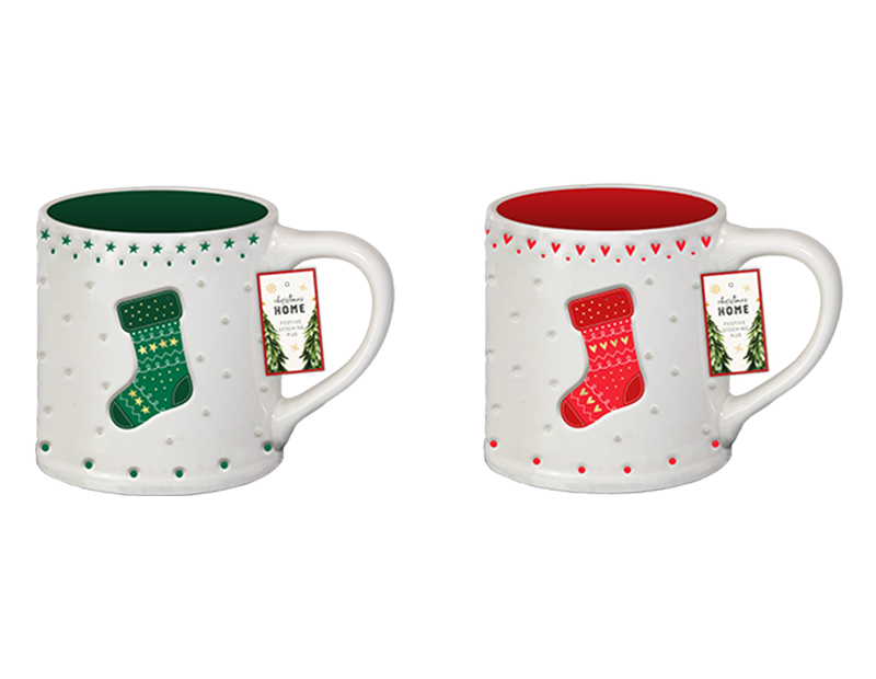 Wholesale Festive Foil Stocking Mug