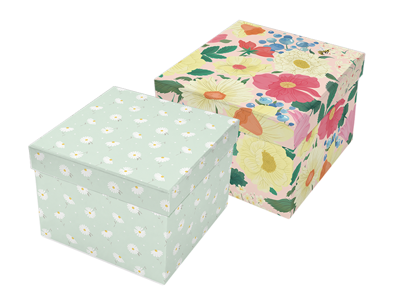 Wholesale Floral Pink Gift Box 16CM X 11CM