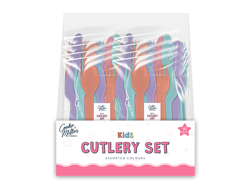 Wholesale Girls Cutlery Set 18pk PDQ