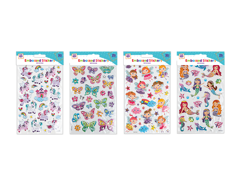 Wholesale Girls Embossed Foil Detail Stickers