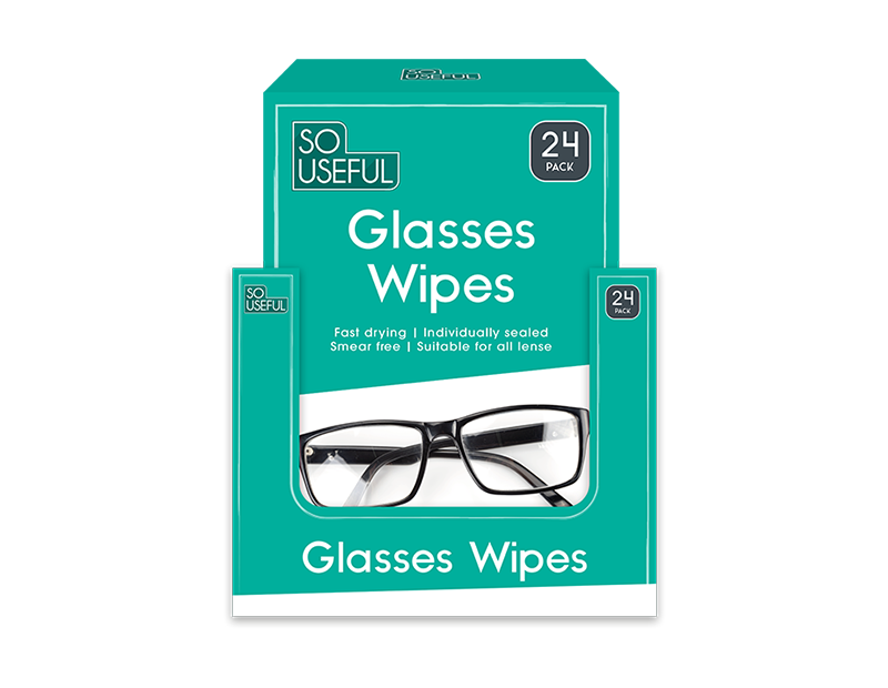 Wholesale Glasses Lens Wipes 24pk CDU