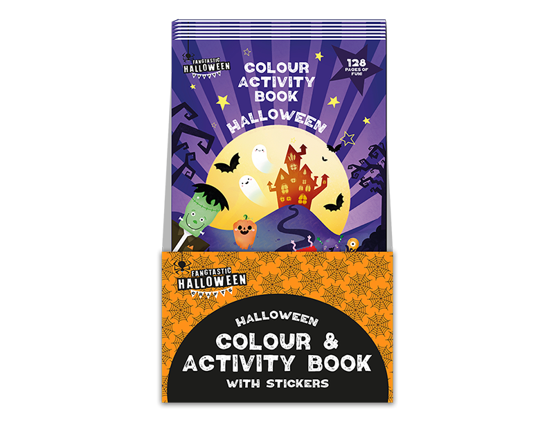 Wholesale Halloween Colour & Activity Book with Stickers PDQ