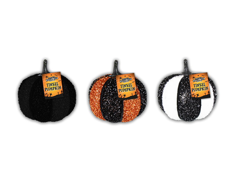 Wholesale Halloween Tinsel Pumpkin 14cm