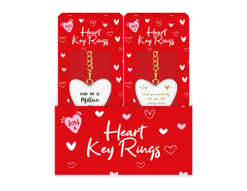 Wholesale Heart Keyring PDQ