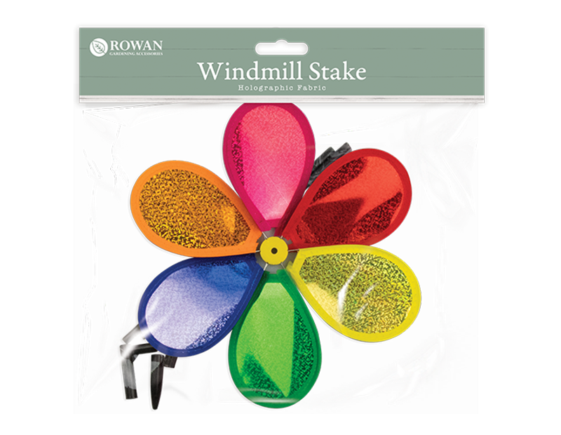 Holographic Fabric Windmill on Stick