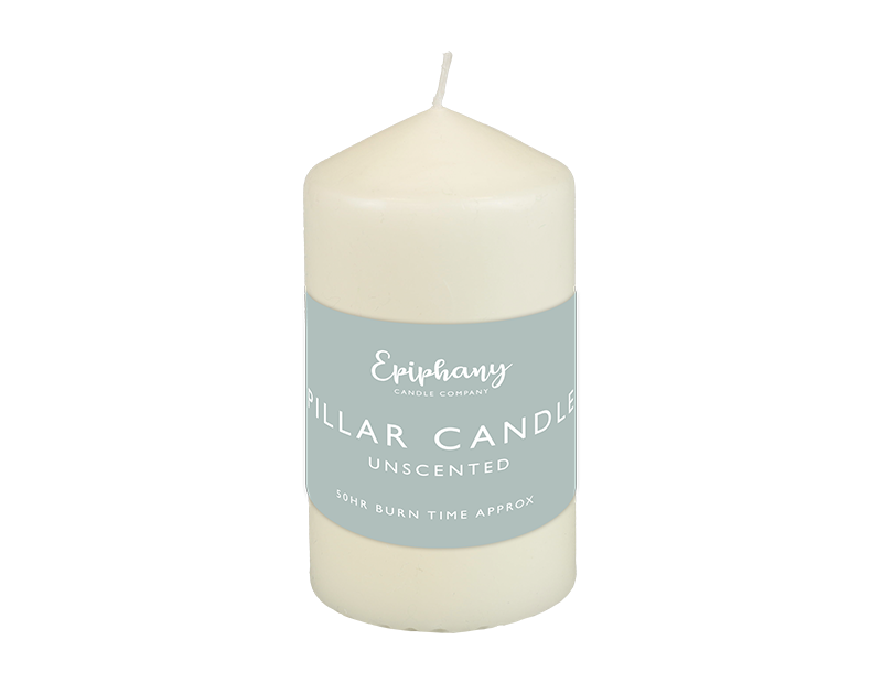 Unscented Pillar Candle Medium