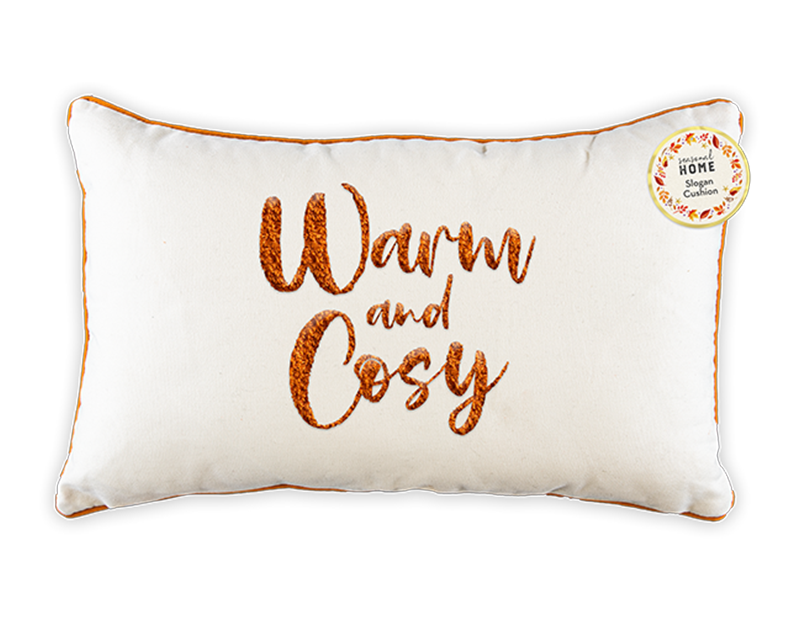 Autumnal Slogan Cushion