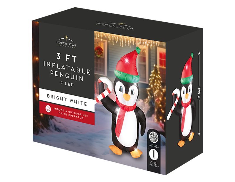 Inflatable LED Penguin 90cm