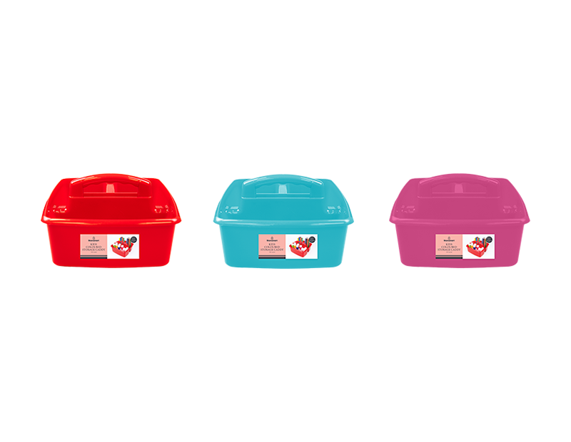 Wholesale Kids Coloured Storage Caddy with Handle