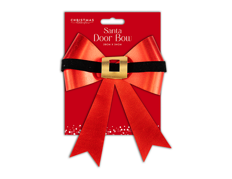 Large Santa Door Bow 28cm x 34cm