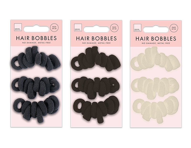 Wholesale Mini Rolled Hair Bobbles 30pk