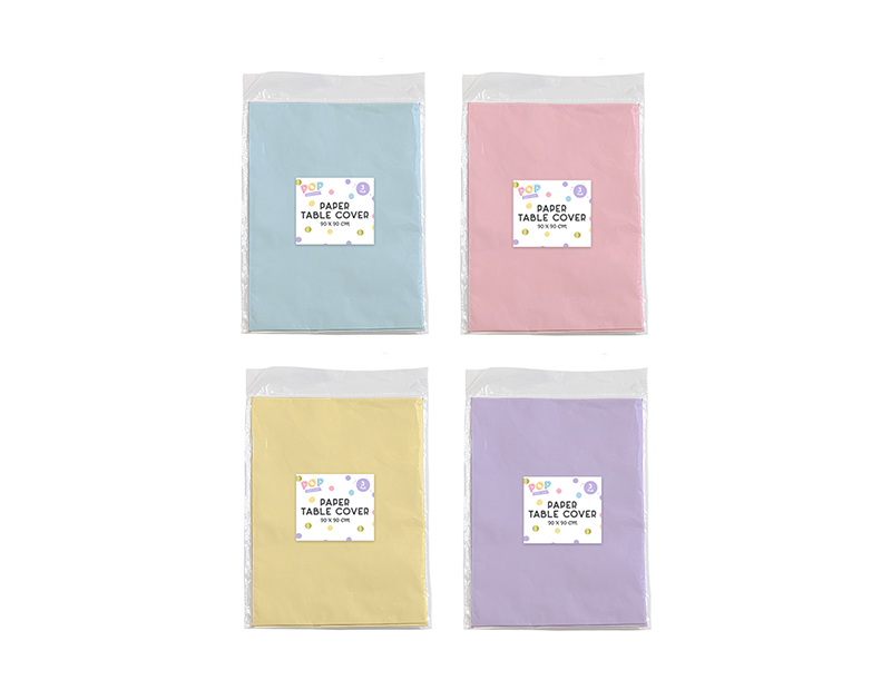 Wholesale Pastel Paper Table Cloths 3pk