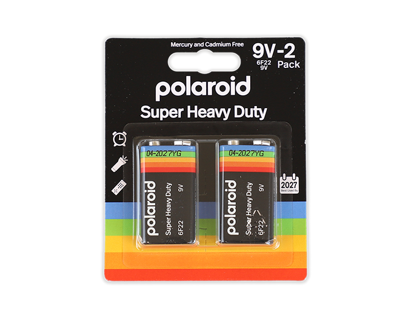 POLAROID 9V HEAVY DUTY 2 PACK