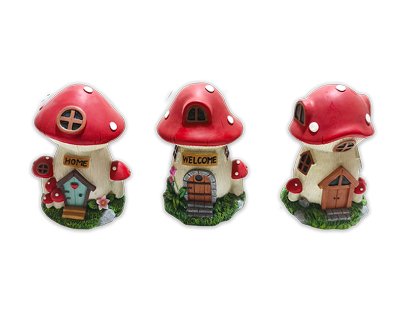 Wholesale Resin Mushroom House 17cm