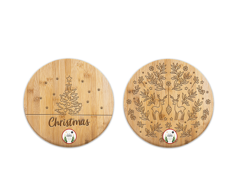 Wholesale Round Bamboo Serving Board 30cm