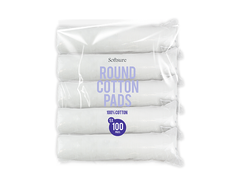 Round Cotton Pads 5 x 100 pads