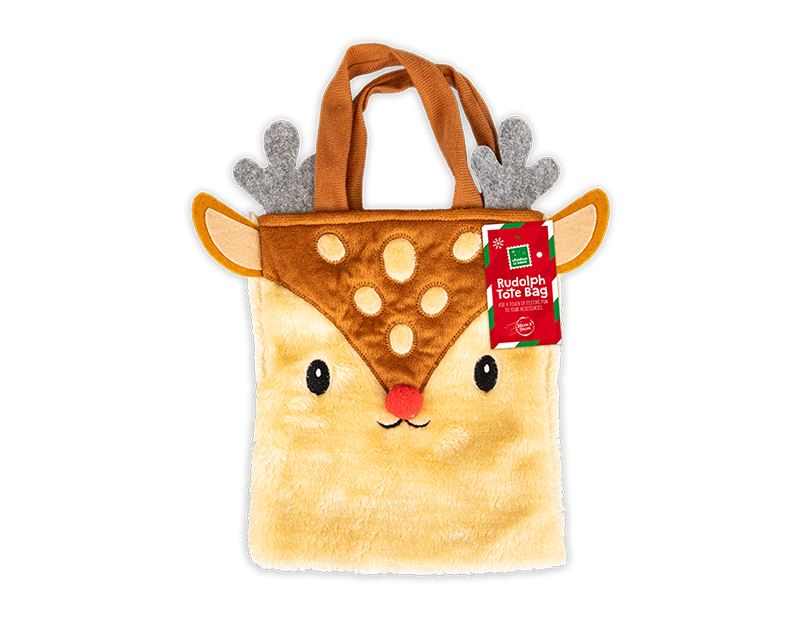 Rudolph Fluffy Tote Bag 20x24cm