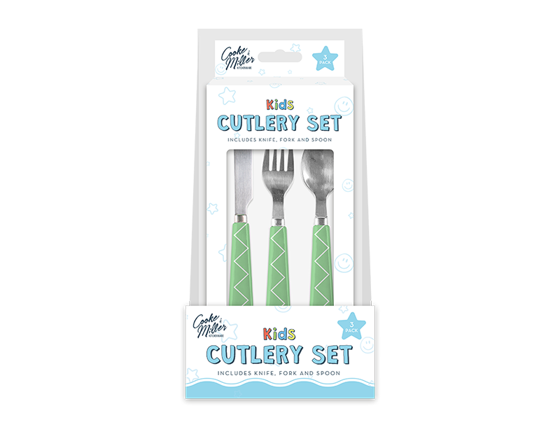 Wholesale Safari 3 Piece Cutlery Set PDQ