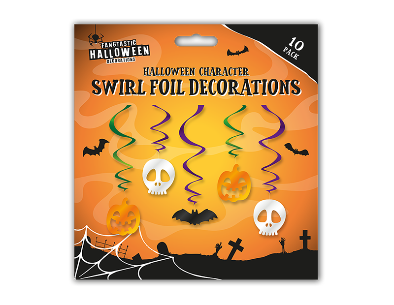 Spooky Foil Hanging Decorations 10pk