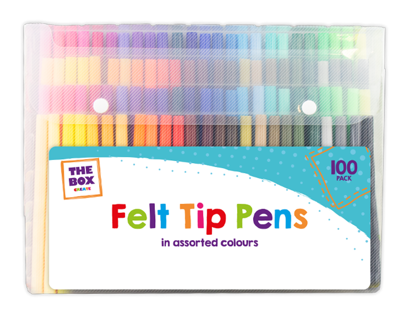 Premium Felt Tip Pens 100pk