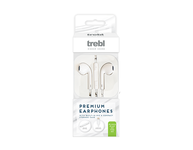 Stereo In Ear Headphones with Mic Lightning