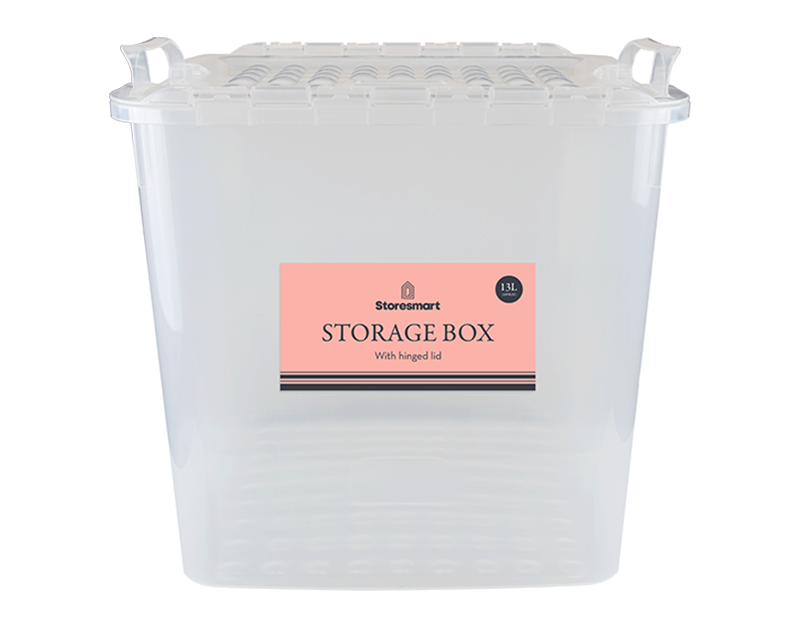 Wholesale Storage Box with Hinged Lid 25L