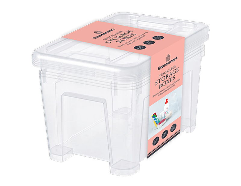 Storage Box with Lid 2.2L 4pk