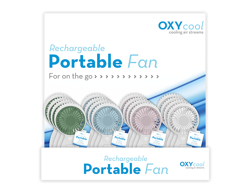 Wholesale Rechargeable Portable Fan PDQ