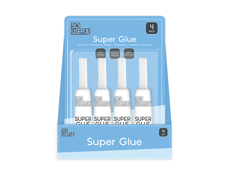 Wholesale Super Glue 4pk CDU