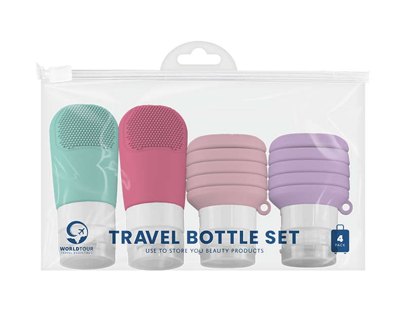 Travel Silicone Bottle Set 4pk