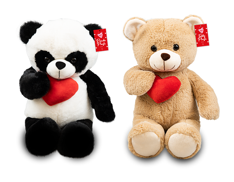 Wholesale Valentines Plush Bear With Heart 49cm