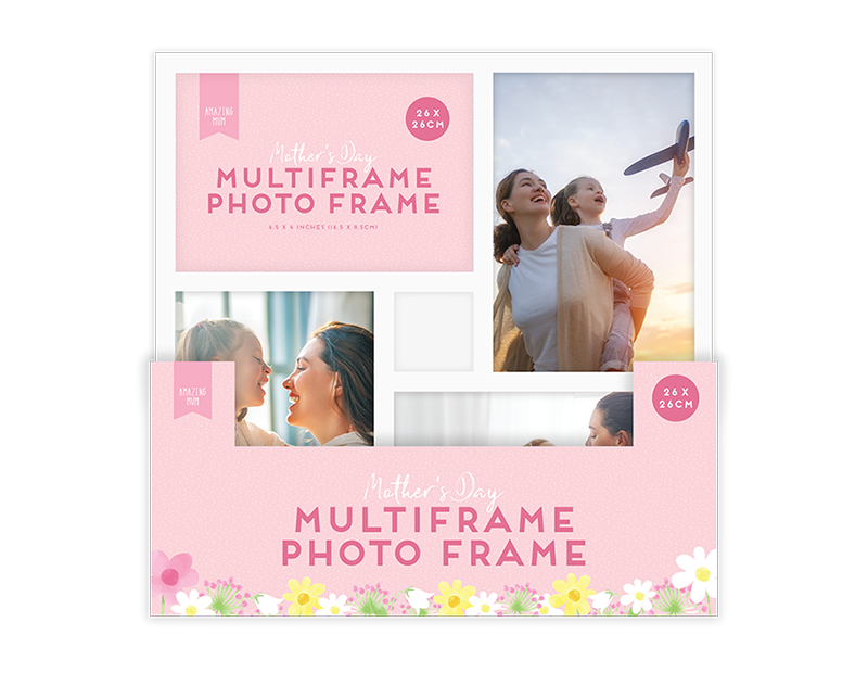 Wholesale White Multi-Aperture Frame 26cm x 26cm PDQ