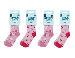 Girls Novelty Cosy Socks 2pk