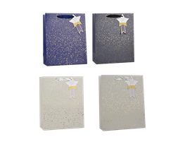 Gold Glitter Speckle Large Gift Bag 30x42x12cm