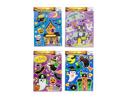 Halloween Colourful Glitter Window Stickers