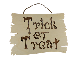 Halloween Wooden Hanging Sign 30x22.5cm