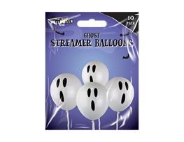 12" Ghost Streamer Balloons 10pk