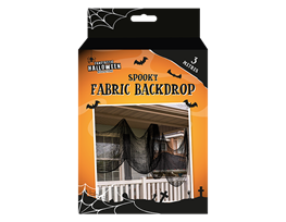 Halloween Black Fabric Backdrop 3m