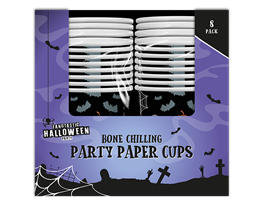 Halloween Paper Cups 270ml 8pk - Kids PDQ