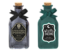 Halloween Glass Decorative Potion Bottles