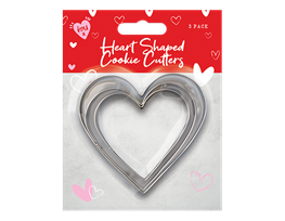 Heart Shaped Cookie Cutters 3pk