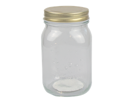 Glass Jar with Metal Screw Top Lid 500ml