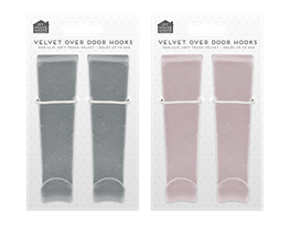 Velvet Over-the-door Hooks 2pk