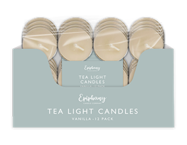 Vanilla Tealight Candles 12pk PDQ